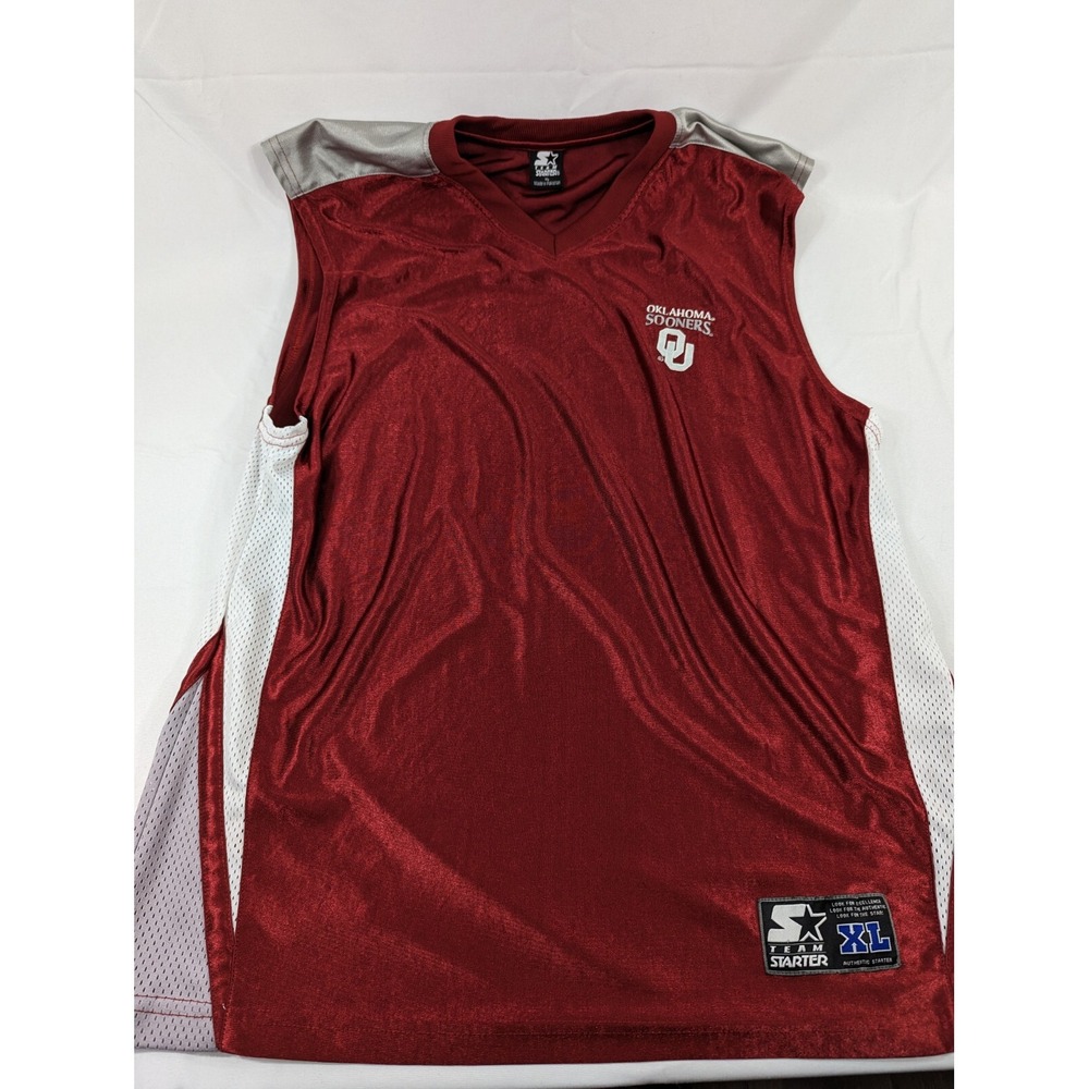 VINTAGE OKLAHOMA SOONERS BASKETBALL AUTHENTIC TEAM STARTER JERSEY SIZE XL